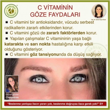 C VİTAMİNİN GÖZE FAYDALARI